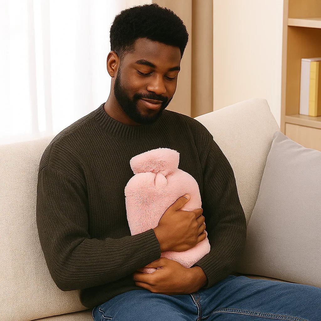 Plush Hot Water Bottle for Comfort - Dad Easy